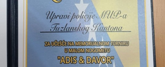 Učešće policijskih službenika Uprave policije na memorijalnom malonogometnom turniru “Adis i Davor”
