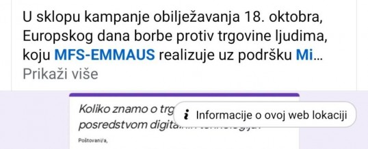 Anketa – Koliko znamo o trgovini ljudima posredstvom digitalnih tehnologija?